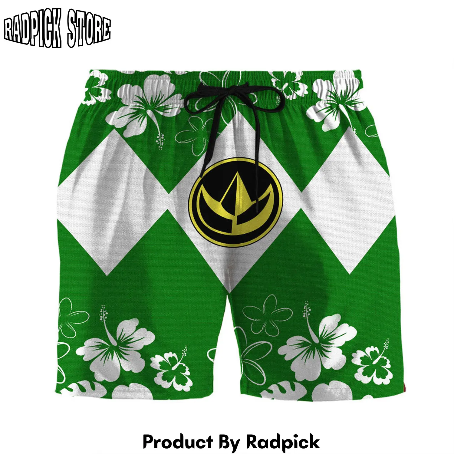 Radpick 3d mighty morphin power ranger green beach short nzw rp631352
